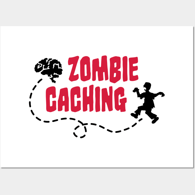 Geocache-Zombie caches Brain Wall Art by schlag.art